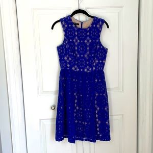 Ivy + Blu Purple Lace Sleeveless Dress
